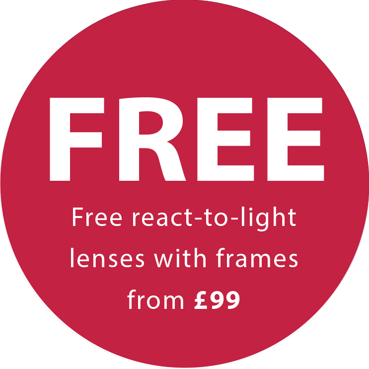 Free react-to-light lenses with frames from £99
