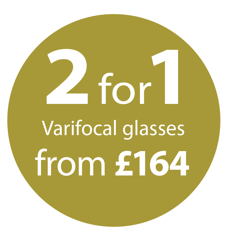 2 for 1 from £164: Simplify life with our varifocal glasses